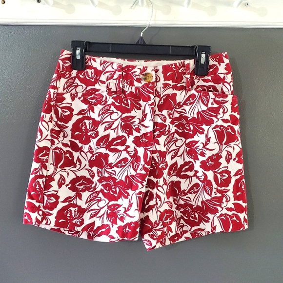 Lands' End midrise floral bermudas 2 - Picture 1 of 8